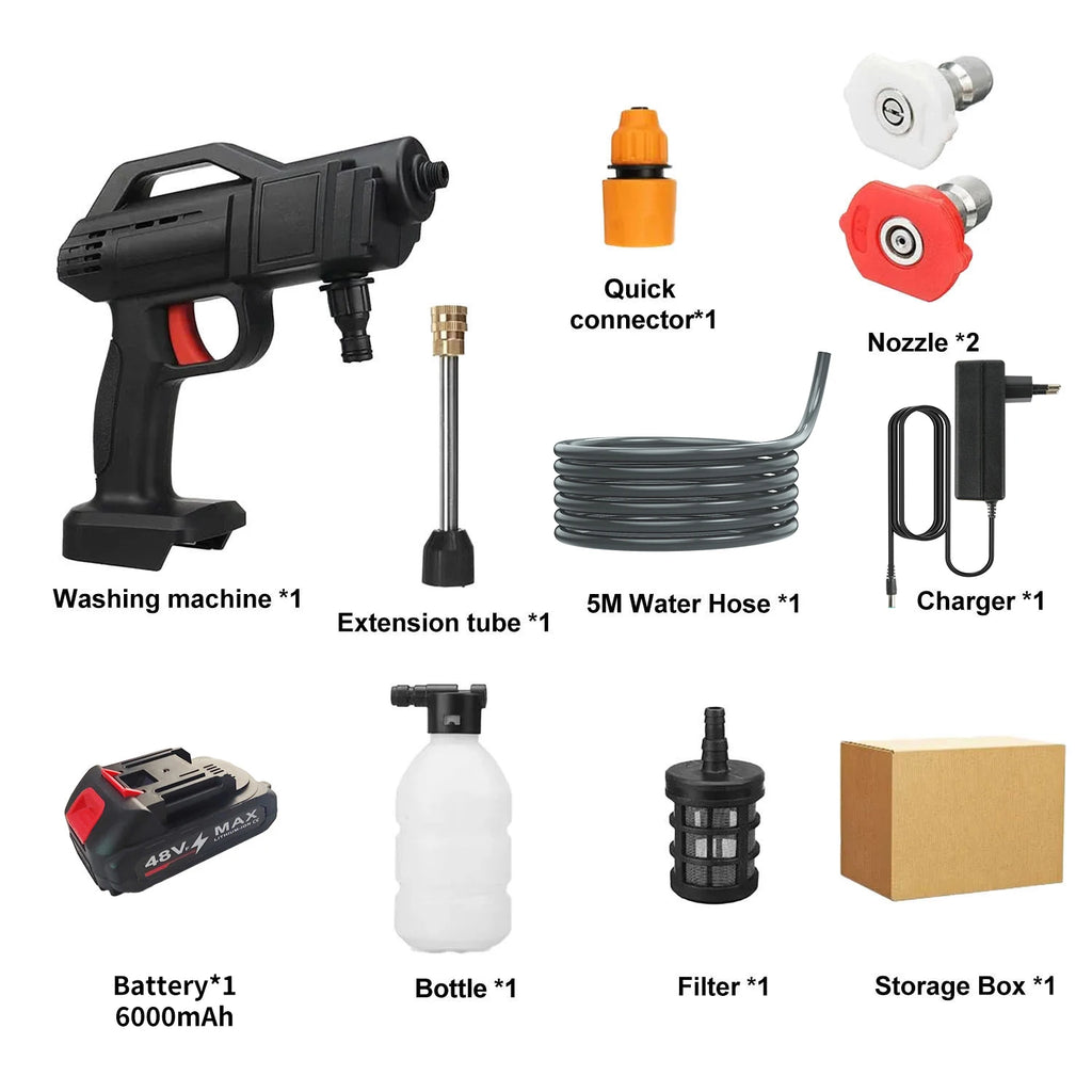 Idropulitrice a batteria da 50 BAR, pistola a spruzzo ad alta pressione da 1500W, utensile elettrico per batteria Makita 21V