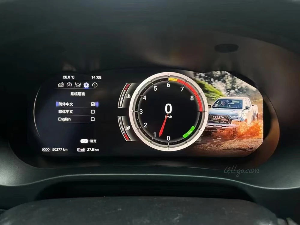 Digital Instrument Cluster for Toyota Hilux Vigo Fortuner 2015-2023 Linux Virtual SpeedOmeter