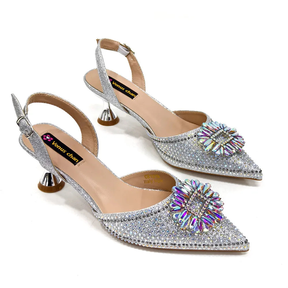 Sandali da donna nigeriani di alta qualità, stile italiano, sandali da donna africani, scarpe di lusso firmate, scarpe da donna 2025