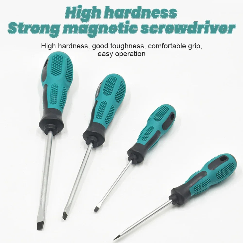 4Pcs Multipurpose Handle Screwdrivers Set With Magnetic Insulated Security Repair Hand Tools Cross/Straight Type Screw Driver