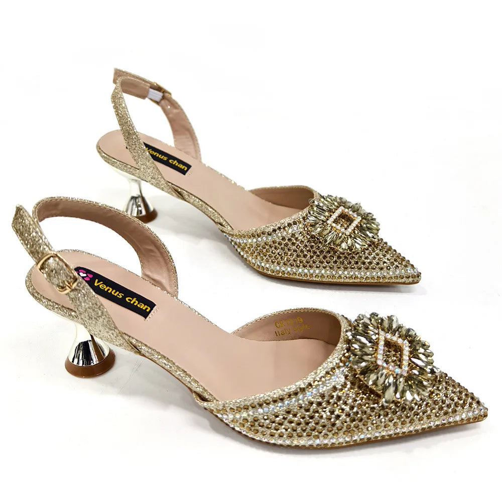 Sandali da donna nigeriani di alta qualità, stile italiano, sandali da donna africani, scarpe di lusso firmate, scarpe da donna 2025