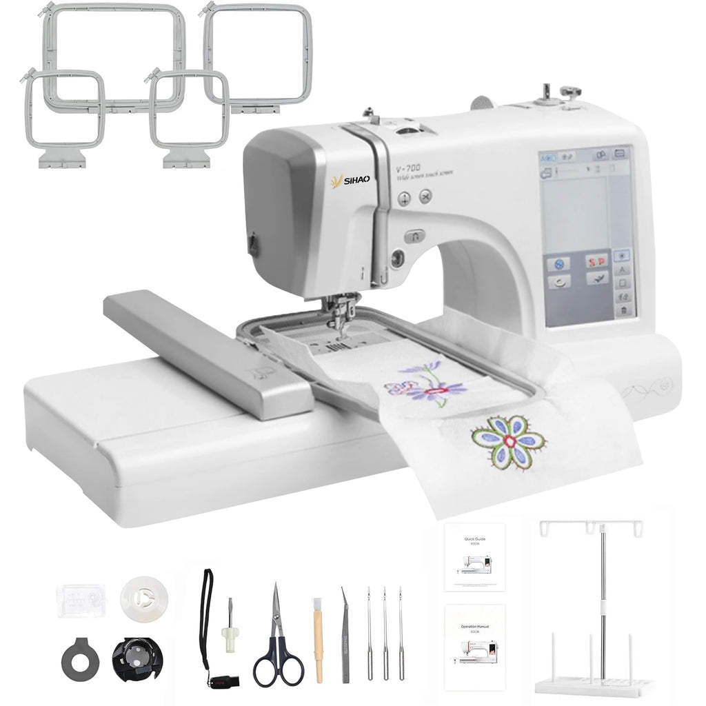 Macchina da ricamo SIHAO domestica commerciale automatica computerizzata LOGO Lettere MRSV700 Cucito elettrico con touch screen