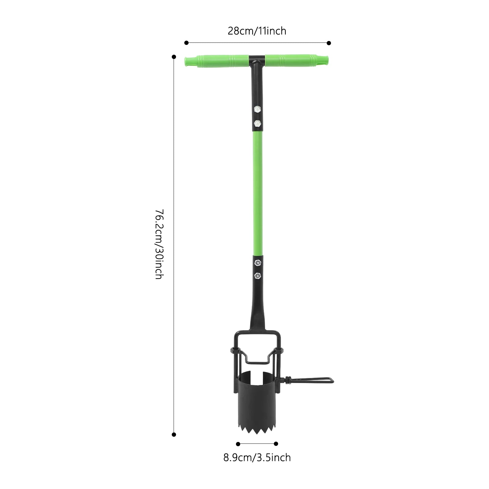 Utensile manuale per piantare bulbi da prato con base seghettata, profondità massima di scavo di 9,4 cm per scavare buche adeguate