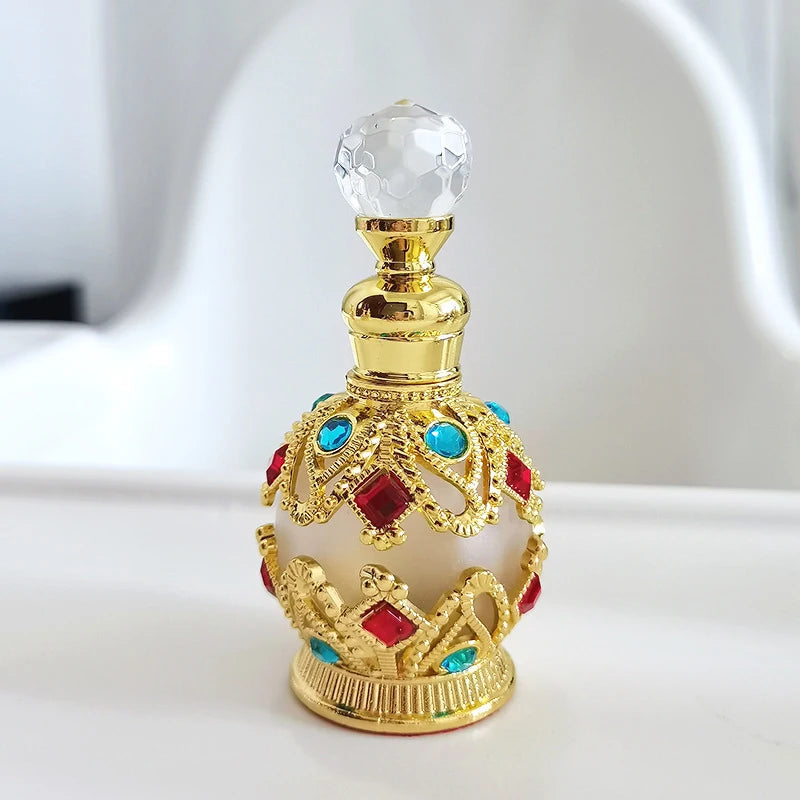 1 STKS Luxe Parfumfles Essentiële Olie Fles 15ml Lege Fles Opbergfles Cadeau Glazen Parfumfles Draagbare Flesjes