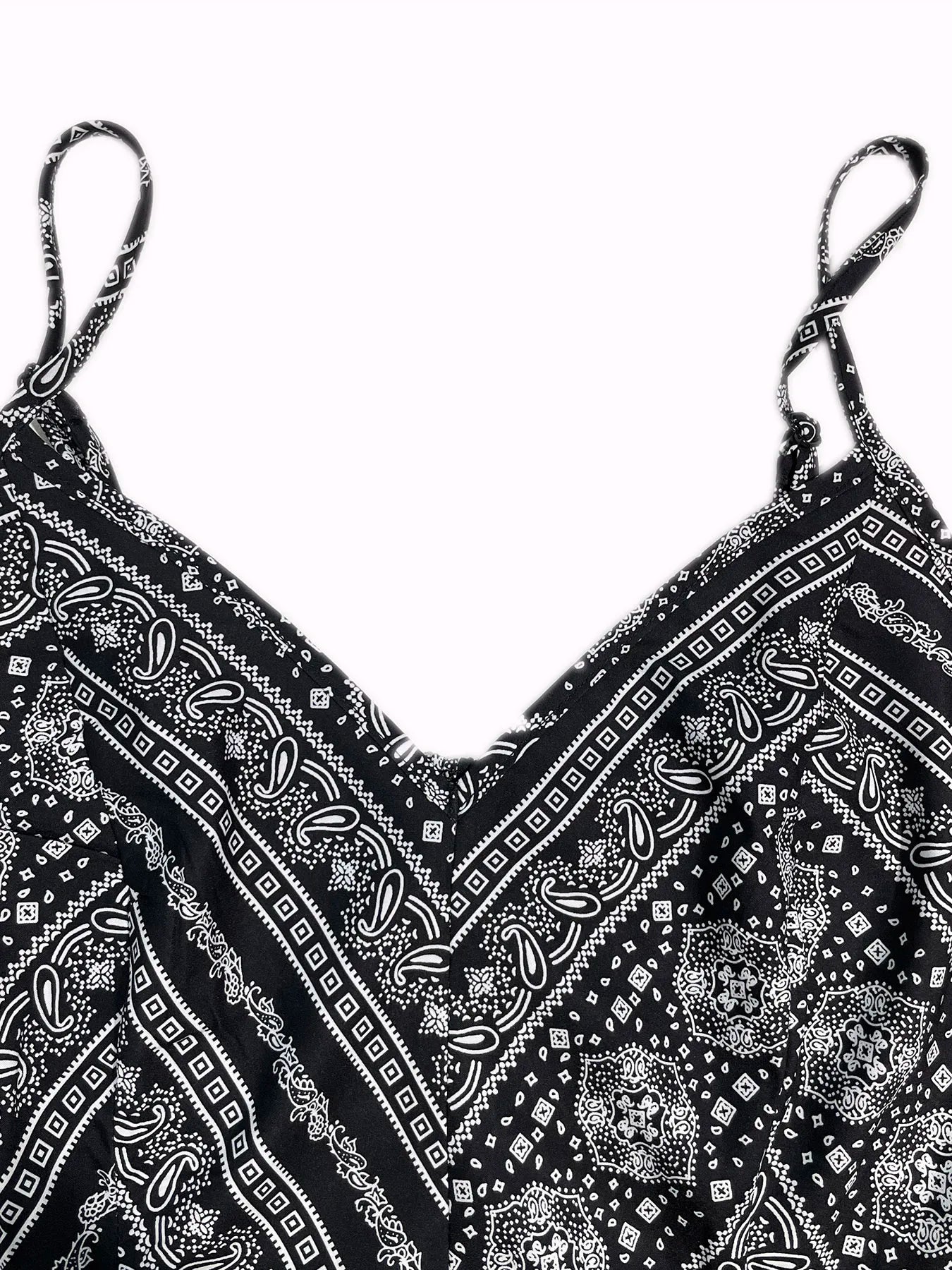 Diepe V-hals Strapless Jurk met Hoge Split, Maxi Jurk met Bloemenprint voor Strand of Feest, Zomerkleding voor Dames