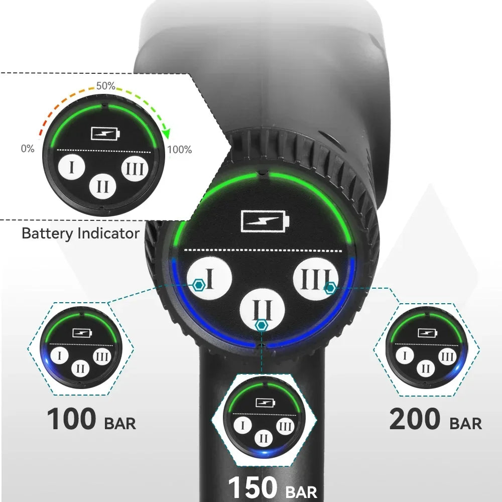 YOFIDRA 200Bar Pistola Idropulitrice Per Auto Senza Spazzole Ad Alta Pressione Con Secchio Pistola a Spruzzo Elettrica Per Giardino Per Batteria Makita 21V Pin