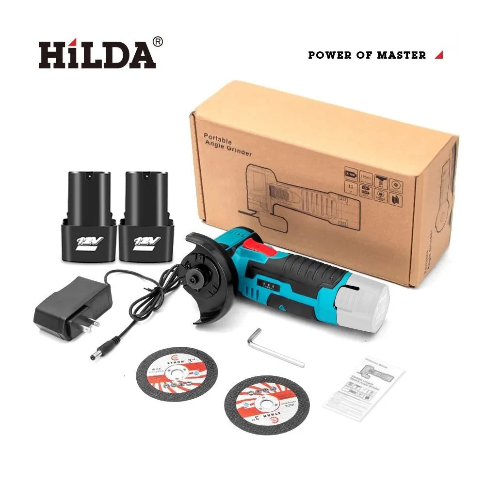 HILDA 12V Haakse Slijper Oplaadbaar Slijptool voor Polijsten en Slijpen Diamant Micro Draadloos Elektrisch Gereedschap