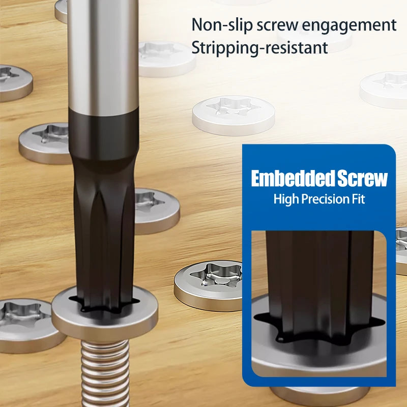 Cacciavite Torx di grado industriale, acciaio legato S2, cacciavite esagonale con foro centrale, T8, T10, T15, T20, T25, T27, T30, T40