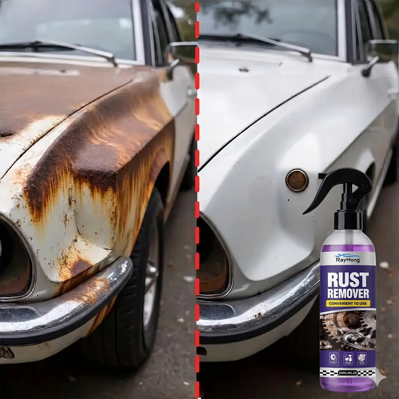 2026 NEW Long Lasting Anti-Rust Spray For Car Metal Surfaces Effective Rust Removal Agent For Wheels Brake Drums Tools 1-22