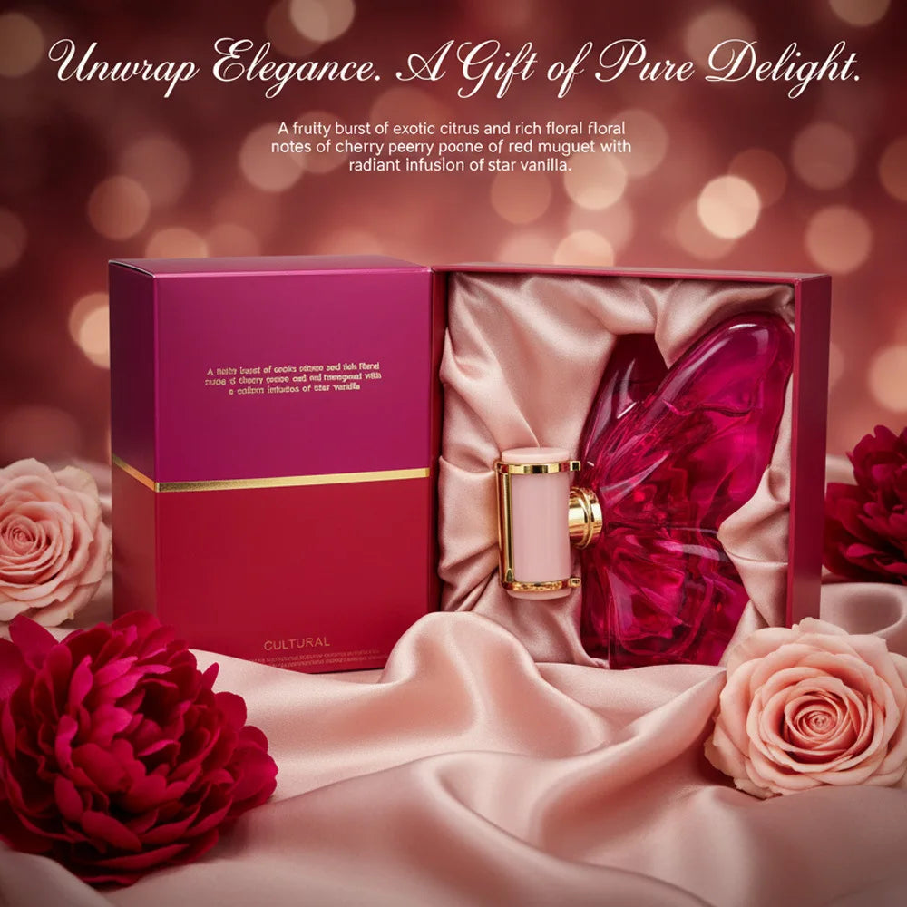 Arab Butterfly Eau De Parfum Floreale Fruttato Unisex Lunga Durata Profumo Spray dalla Fragranza Delicata per Donna e Uomo