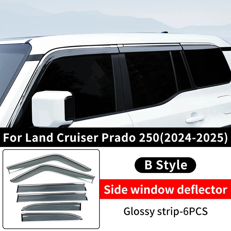 Side window deflector,rain guard visor For Toyota Land Cruiser 250 Prado Lc250 2024 1958 Upgrade Exterior Decoration Accessories