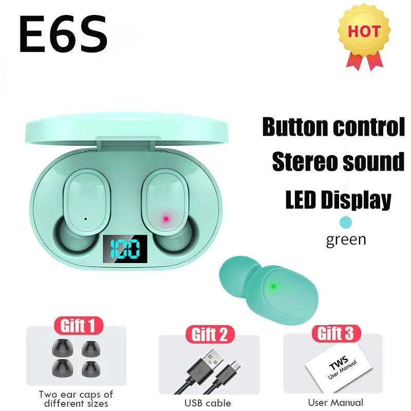 E6STWS Bluetooth koptelefoons zijn draadloze Bluetooth-muziekkoptelefoons en noise-cancelling hoofdtelefoons geschikt voor Android en iOS