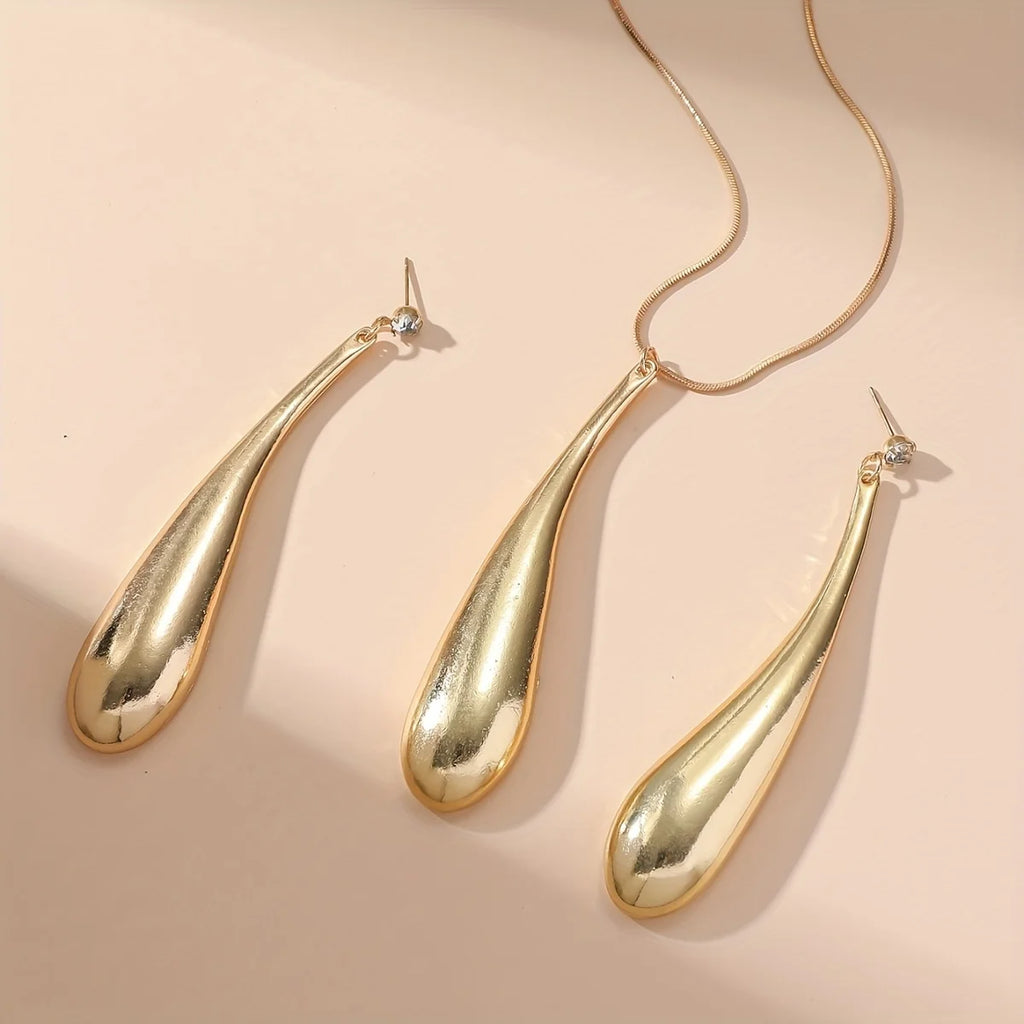 Set di Collana e Orecchini Feng Shui Punk Minimalista, Gioielli da Donna con Strass, per Occasioni Quotidiane e Festività, 3 Pezzi