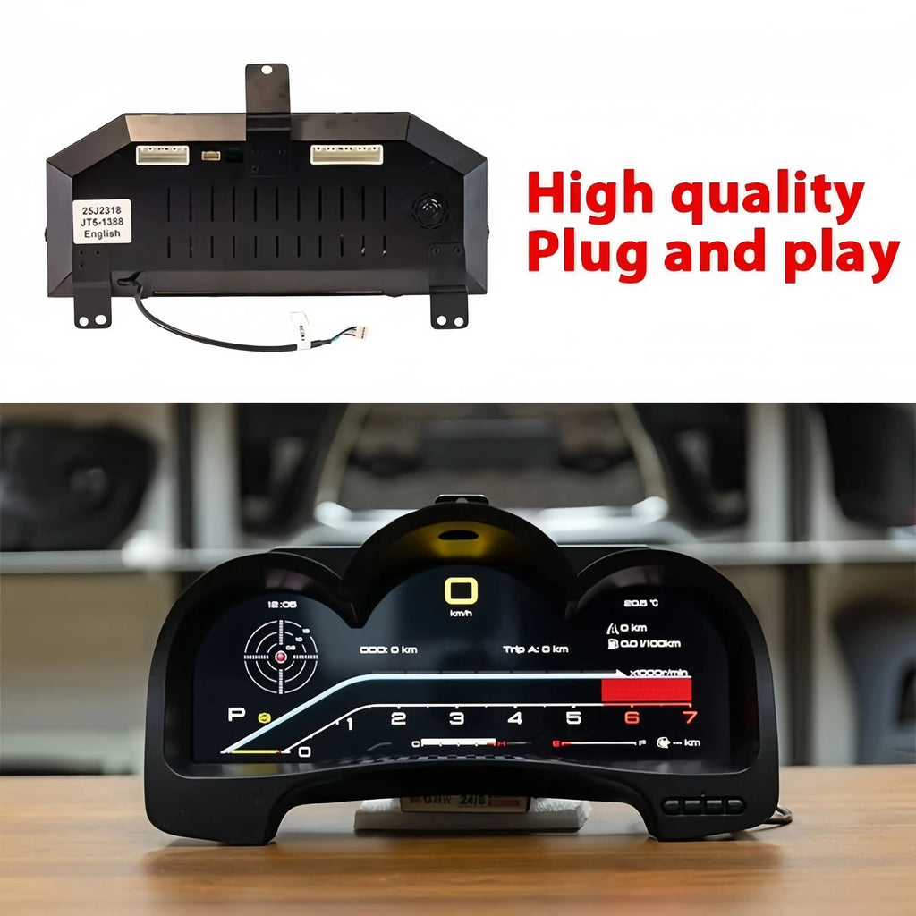 12.3 Inch LCD Car Digital Dashboard For Toyota Hilux VIGO FORTUNER 2005 2006 - 2014 2015 Years Panel Speedometer Virtual Cockpit