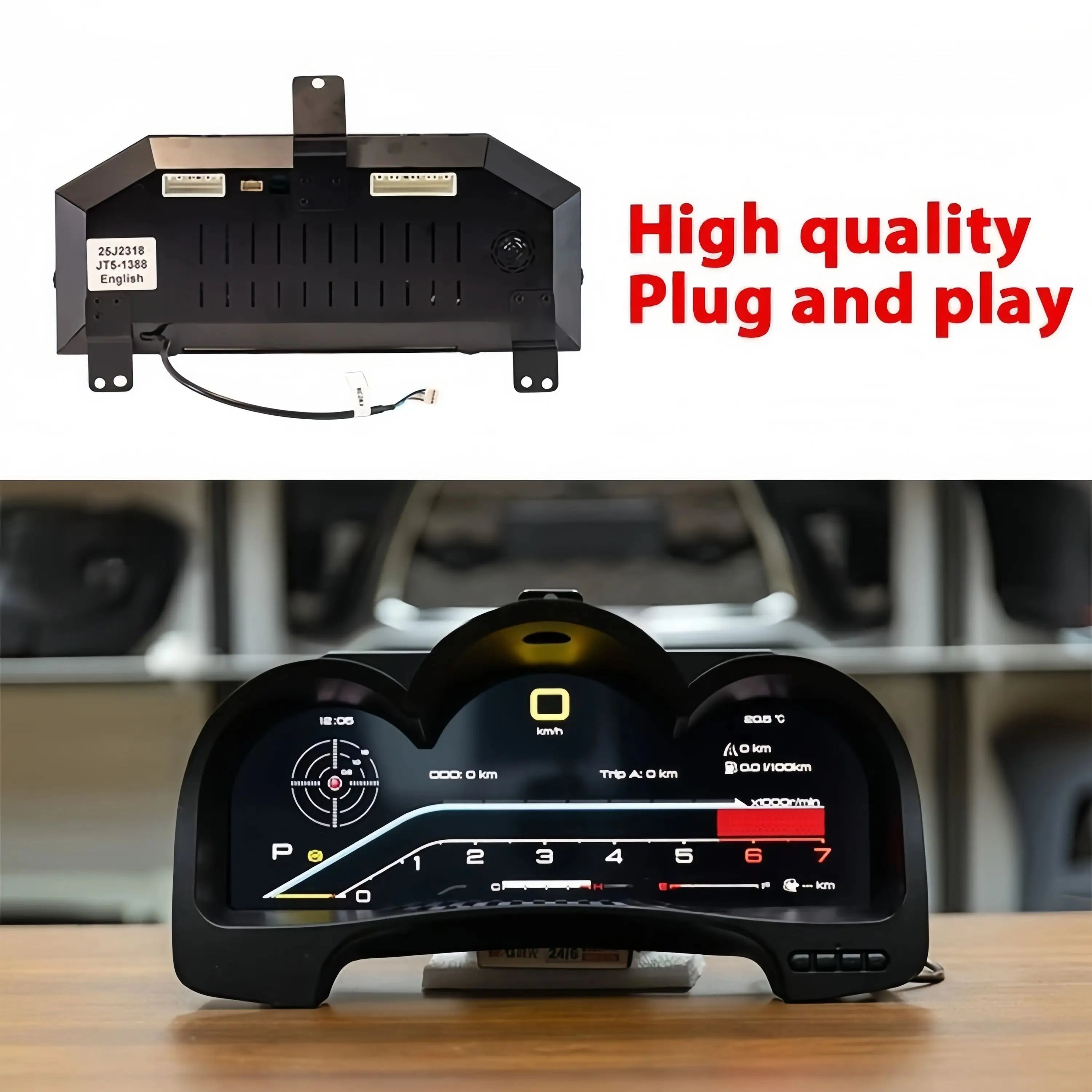 12.3 Inch LCD Car Digital Dashboard For Toyota Hilux VIGO FORTUNER 2005 2006 - 2014 2015 Years Panel Speedometer Virtual Cockpit