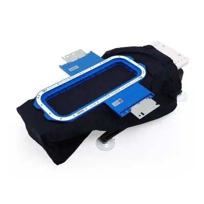 Macchina da ricamo Janome MB4/4S/4SE MB7/7E ed Elna 940/970 con kit di telai Sewtalent Mighty Hoop e piano di intelaiatura