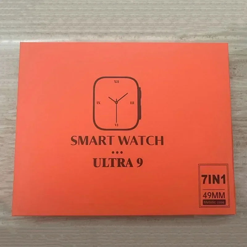 7 cinturini Nuovo Smartwatch S900 Ultra con schermo circolare Amoled, monitoraggio ECG, Reloj inteligente con custodia protettiva