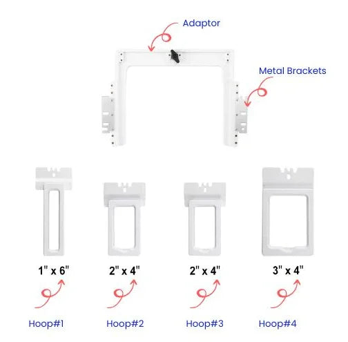 Kit Telaio Magnetico 4in1s Per Ricamatrice Brother Telaio Ricamo per Ricamatrici Brother PR680W PR655 PRS100 VR