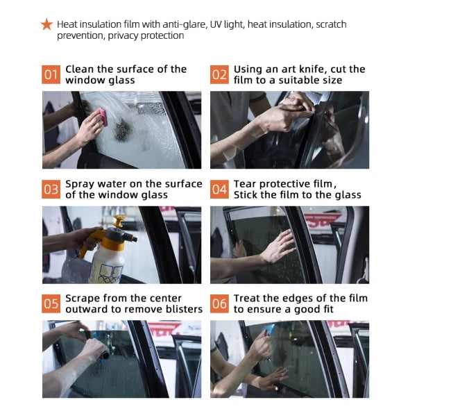 LLuamr Nano Ceramic PET Car Window Film 1.52X30M 99% UV Blocking Cuttable for Auto Tinting Heat Rejection Sun Control Tint