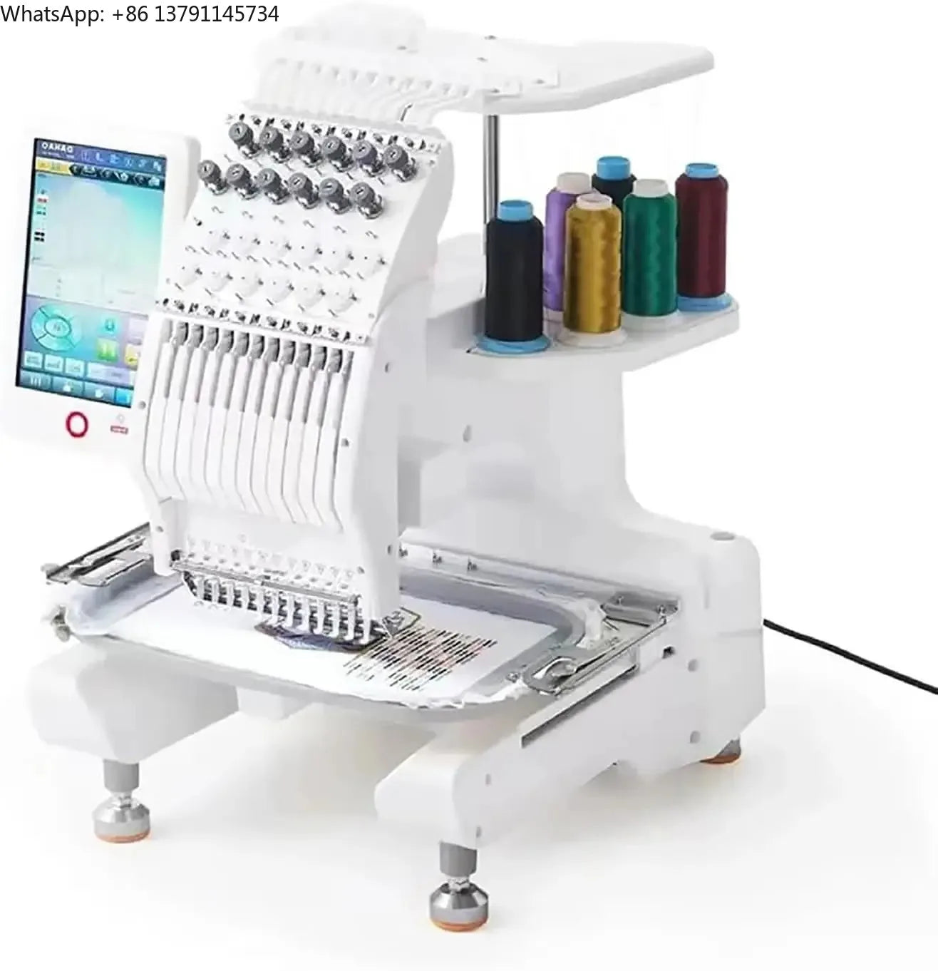 12 Naalden Borduurmachine Enkelkops Geautomatiseerde Borduurmachine voor het Borduren van Petten en Kleding