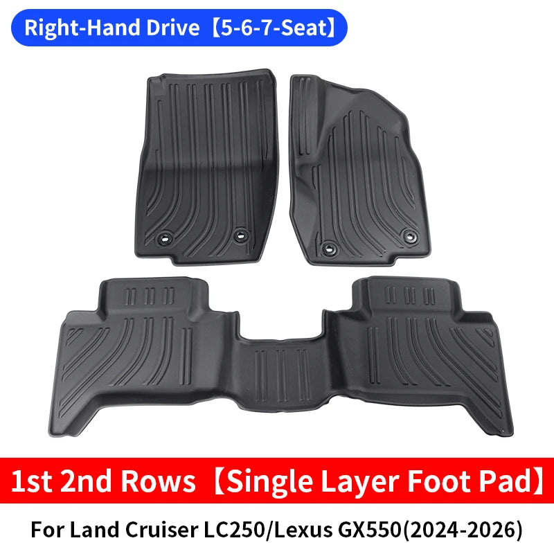For 2024-2026 Toyota Land Cruiser Lc250, Lexus Gx550 Special Car Foot Mat Tail Box Mat Internal Upgraded Accessories