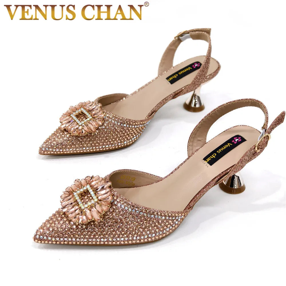 Sandali da donna nigeriani di alta qualità, stile italiano, sandali da donna africani, scarpe di lusso firmate, scarpe da donna 2025