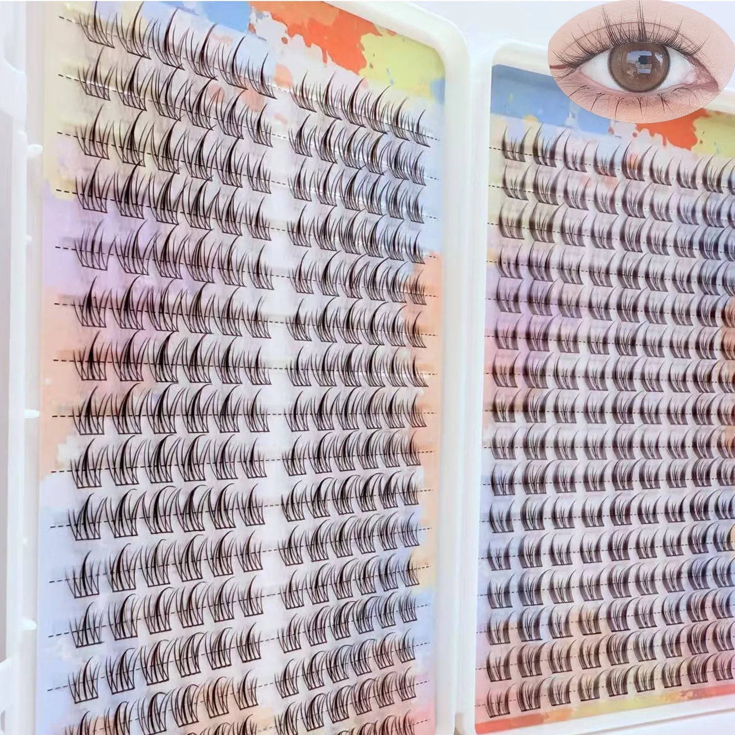 Hot Sales 32 Rows False Eyelash Book  Natural Soft  Daily Makeup Lash Clusters For Beauty
