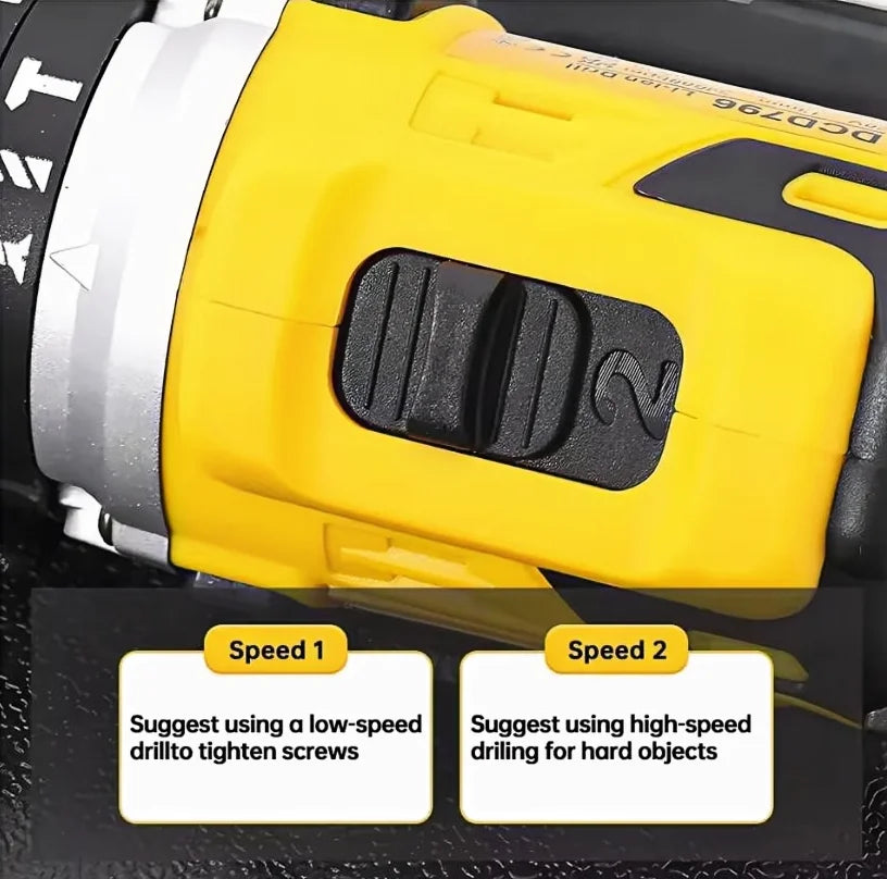 Cacciavite a batteria al litio, cacciavite elettrico, trapano elettrico, trapano a percussione elettrico, set combinato, kit fai da te