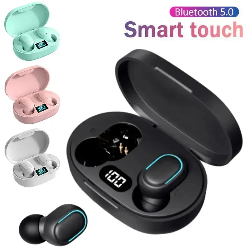 E6S TWS Earphones Wireless Bluetooth V5.1 Headset Noise Cancelling Headsets with Mic Sports Headphones For iPhone Xiaomi Redmi