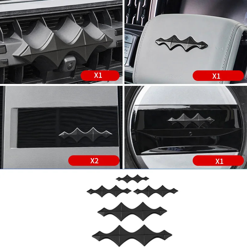 For Byd Equation Leopard 5/8 2024 2025 Car Black Badge Car Logo Front and Rear External Accessories