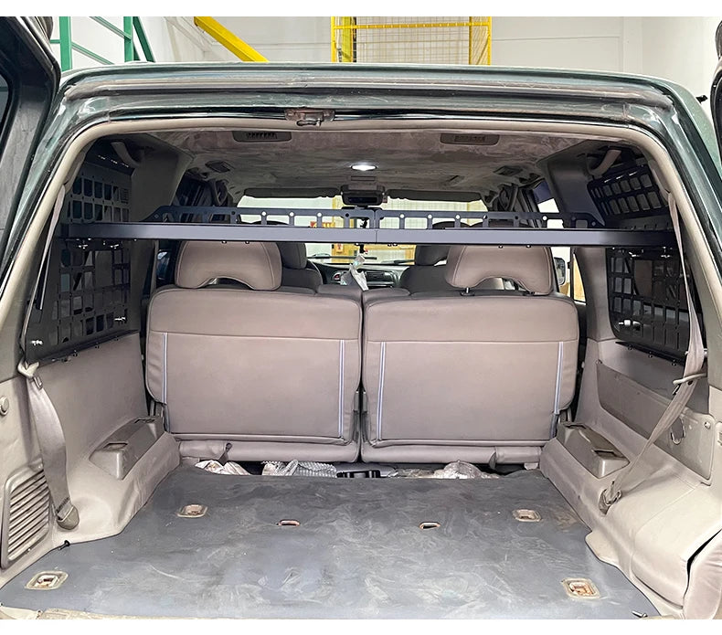 For Nissan Patrol Y61 1997-2016 5dr Accessories Storage Panel Rear Trunk Debris Rack Car-Styling MOLLE Storage Panel Organizer