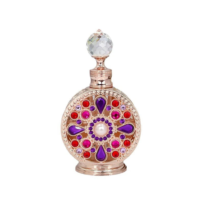 12ML Parfumflesje Metaal Leeg Flesje Essentiële Olie Parfum Dispenser Glazen Fles Luxe Geschenken Reizen Draagbaar Parfumflesje