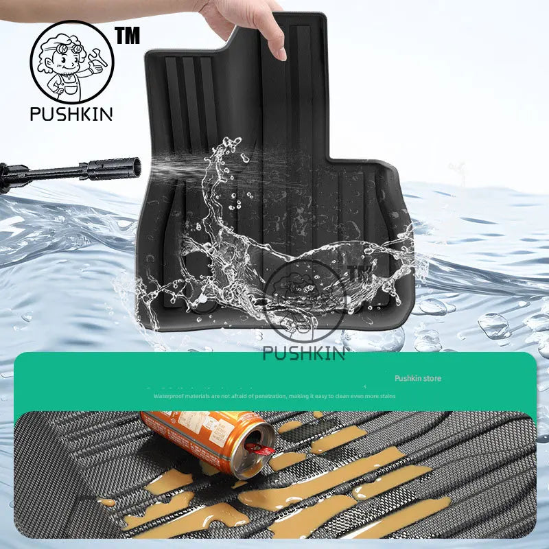 For BYD Leopard TAI 7 Titanium 7 Floor Mats All Weather Front Rear Cargo Liner Mat Waterproof Anti-Slip Foot Pads Accessories