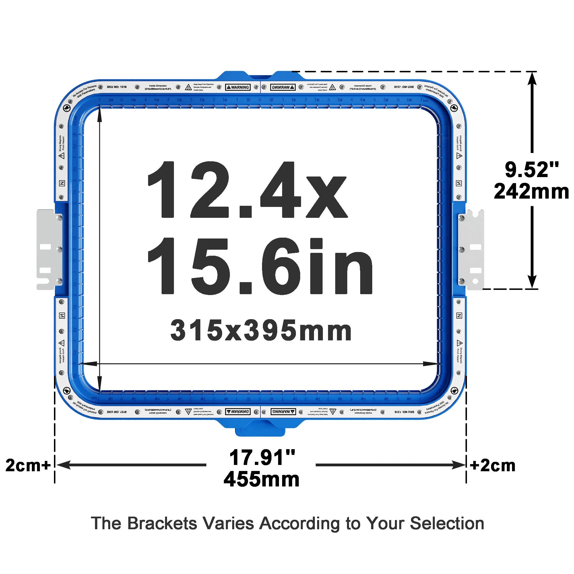 Telaio magnetico per ricamatrice BAI Magnetic Frame For BAI MIRROR Vision Telaio Mighty Hoop Cerchi da ricamo