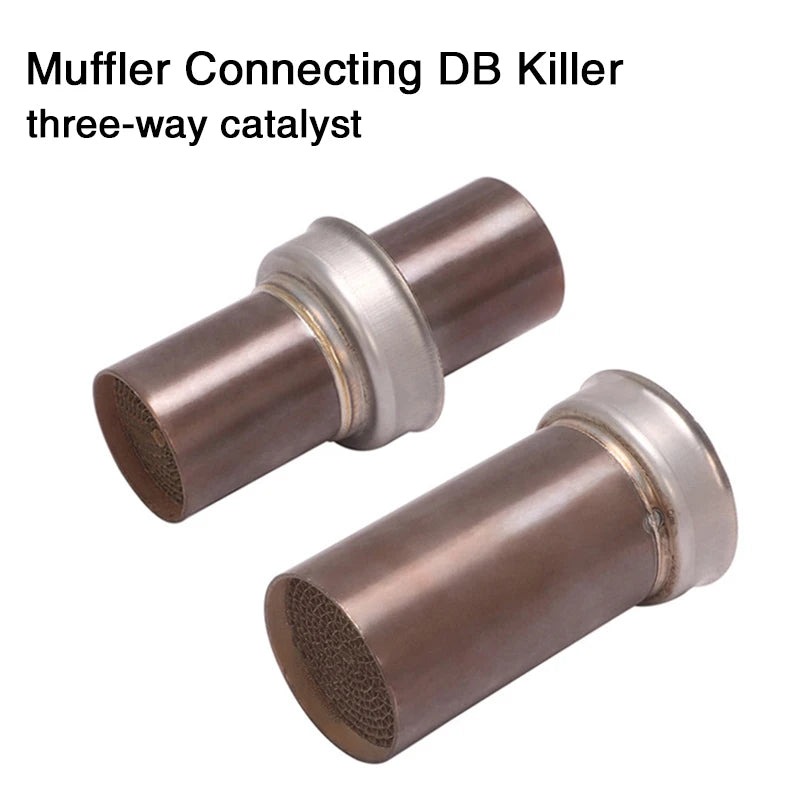 ZSDTRP 50.8mm 60mm Motorbike Universal Front Catalyst DB Killer for Motorcycle Exhaust Muffler