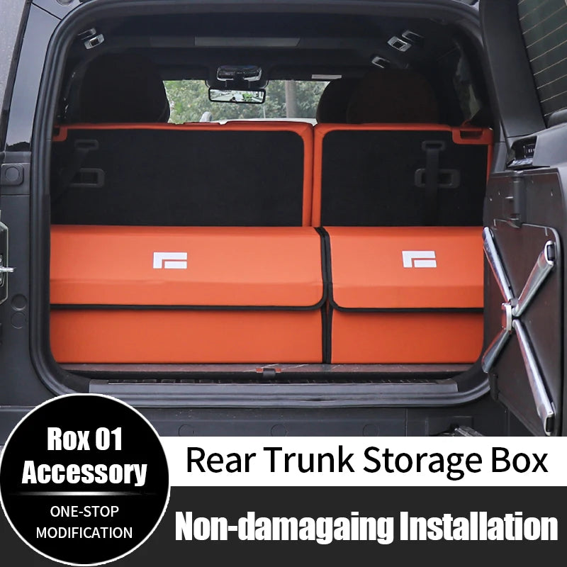 For BAlC JlSHl Polestone 01 Rox 01 Rear Trunk Storage Box Leather Organizer Car Interior Accessories