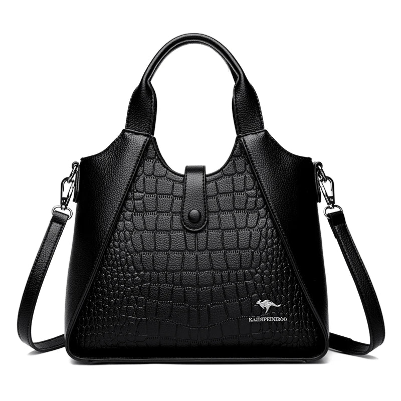 2024 Nieuwe Modetrend Dameshandtas Hoge Kwaliteit Zacht Leer Dames Schouder Tassen Effen Kleur Retro Dames Tote Tassen Sac