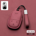 For BAIC JISHI Polestones 01 Rox 2024 2025 2026 Car Leather Key Fob Cover Remote Case Cover Car Keychain Holder Bag Accessories