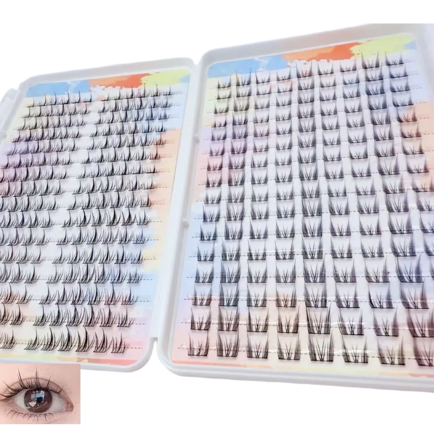 Hot Sales 32 Rows False Eyelash Book  Natural Soft  Daily Makeup Lash Clusters For Beauty