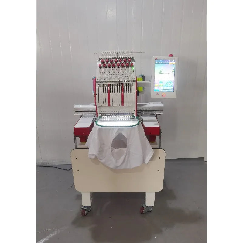 Computerized Embroidery Machine T-shirt Logo Cap Embroidery Industrial Grade Smart Motor High Speed for Home Business
