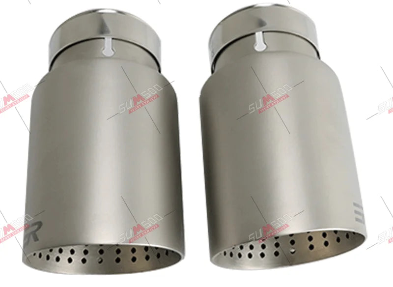 Genuine SUMSOO 1 PCS Matte 304 Stainless Steel Car Muffler Tip Exhaust Tip System Pipe Universal Exhaust Tip