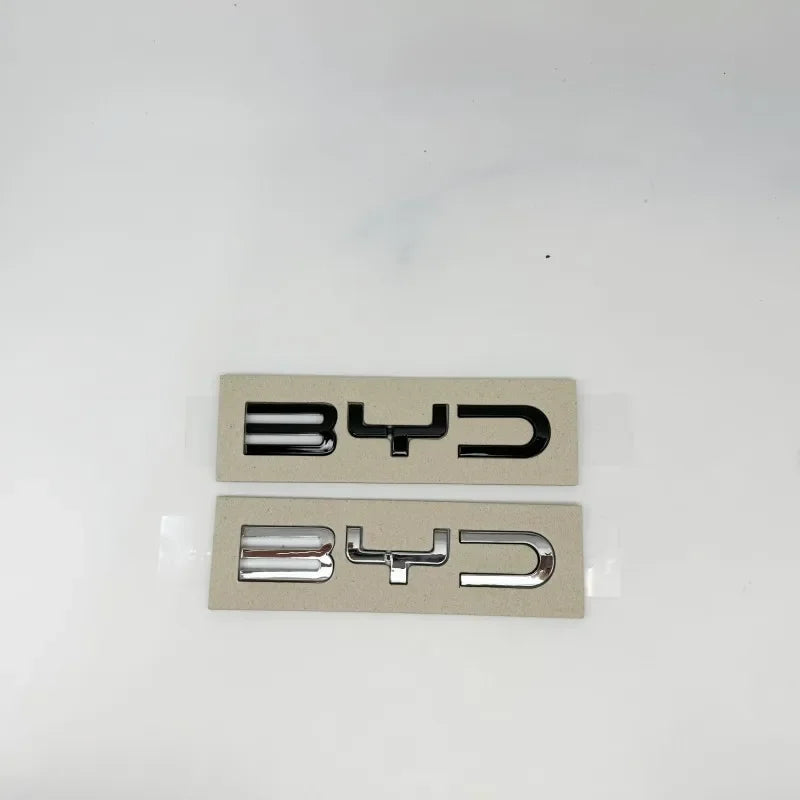 3D ABS Chrome Black Logo Build Your Dreams Emblem Letters Stiker Car Trunk Badge For BYD SEAL SONG Plus ATTO3 SEAL U Accessories