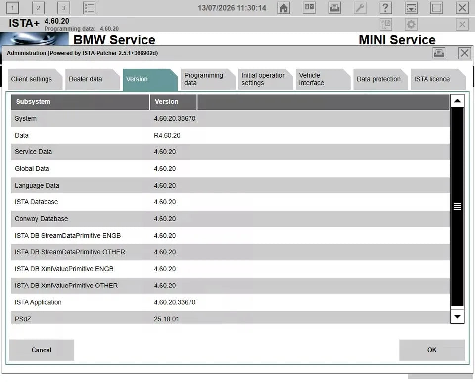 Latest ISTA 4.60.20 July 2026 Diagnostic Software ENET OBD K+Dcan