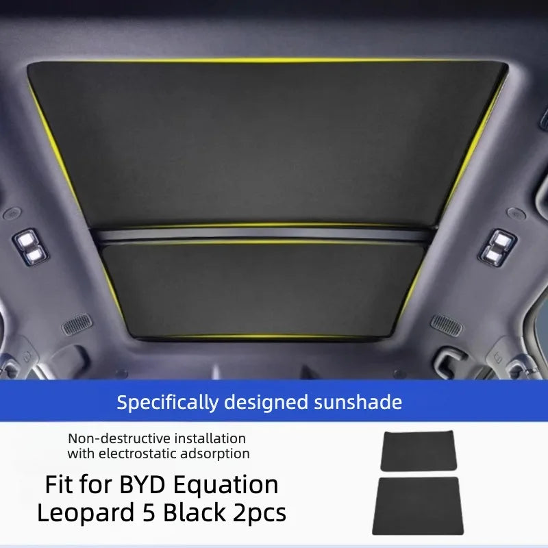 For BYD Denza B5 B8 Special Edition Electrostatic Adsorption Sunroof Shade Roof UV Protection Thermal Insulation