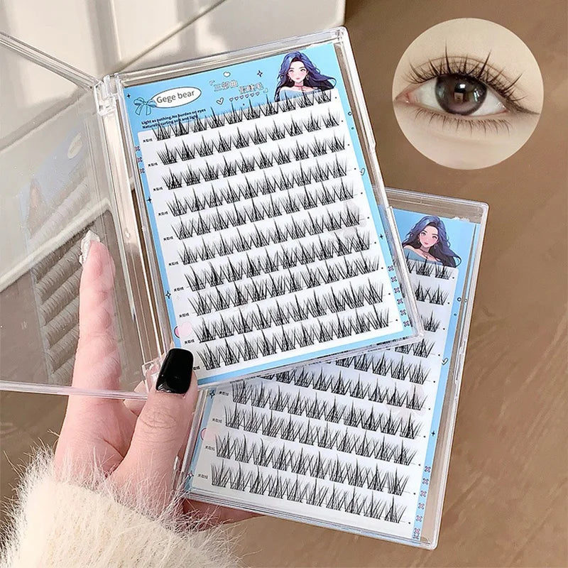 Gege Bear Lijmloze Valse Wimpers - Eenvoudige 3-Staps Applicatie, Natuurlijke Look, Perfect voor Beginners met Zonnebloem Desig