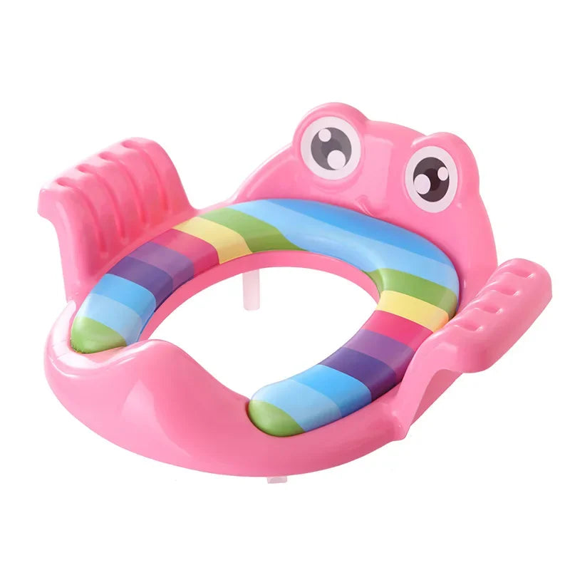 Riduttore per WC per bambini con scaletta, seggiolino da allenamento regolabile, comodo, a forma di cartone animato, per bambini