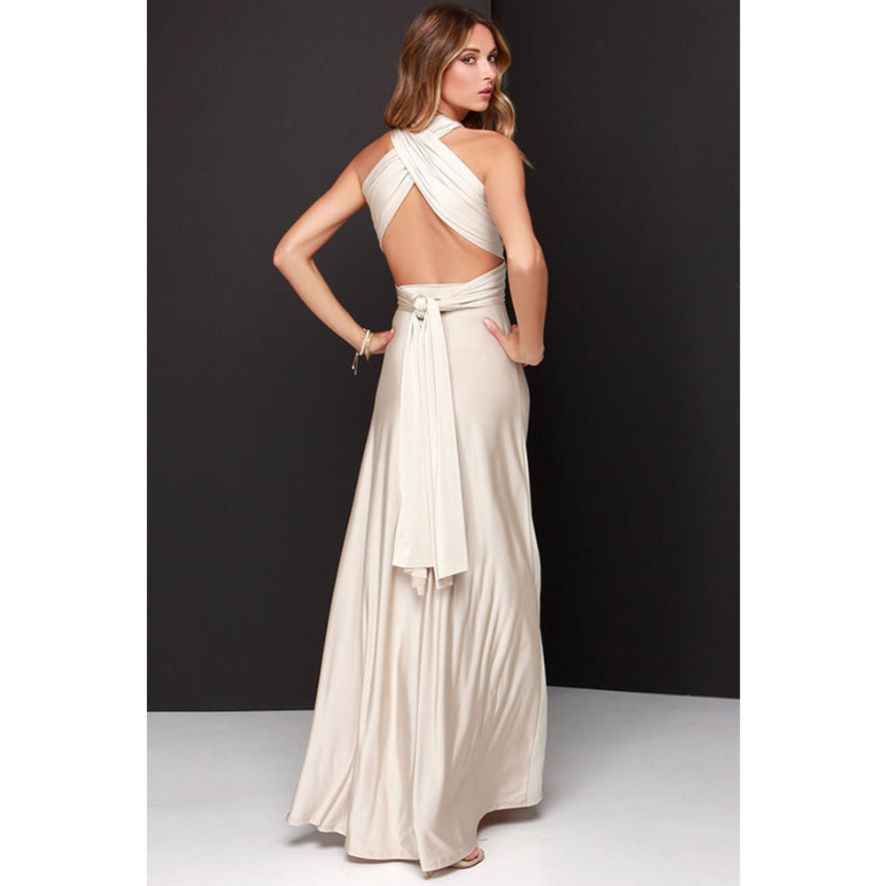 Sexy Vrouwen Multiway Wrap Convertible Boho Maxi Club Rode Bandage Lange Jurk Feest Bruidsmeisje Infinity Robe Longue Femme