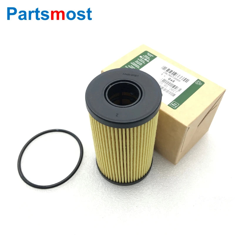 LR073669 JDE37128 2.0 PETROL DIESEL OIL FILTER WITH SEAL FOR RANGE ROVER EVOQUE VELAR DISCOVERY 5 RR SPORT JAGUAR XF G4D36A692AA