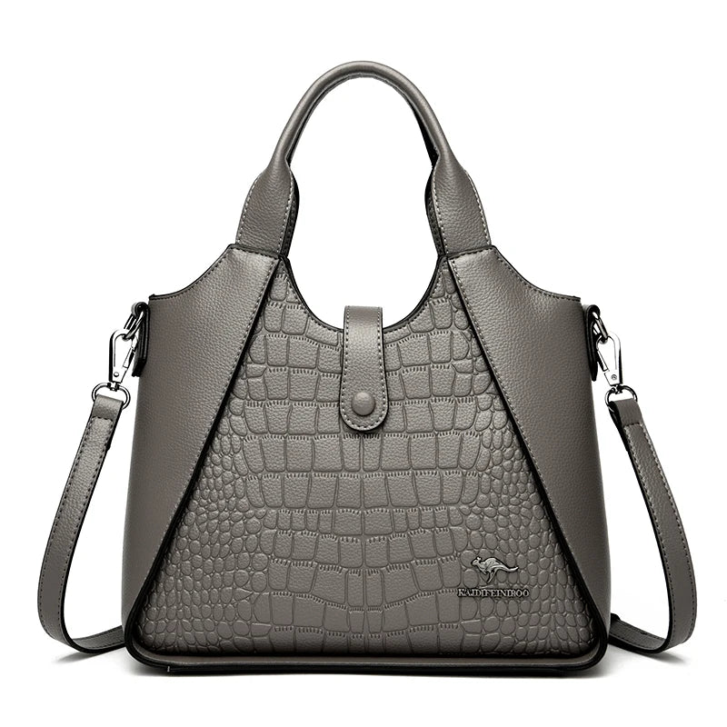 2024 Nieuwe Modetrend Dameshandtas Hoge Kwaliteit Zacht Leer Dames Schouder Tassen Effen Kleur Retro Dames Tote Tassen Sac