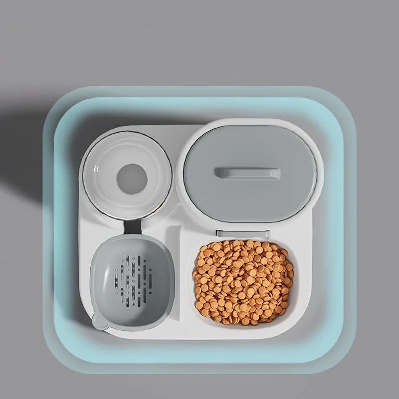 Kat voerbak waterdispenser hondenbak kattenbak soepele voer- en watervoorziening twee-in-één waterdispenser kattenbak benodigdheden voor huisdieren